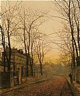 John Atkinson Grimshaw Famous Paintings - An Autumn Idyll